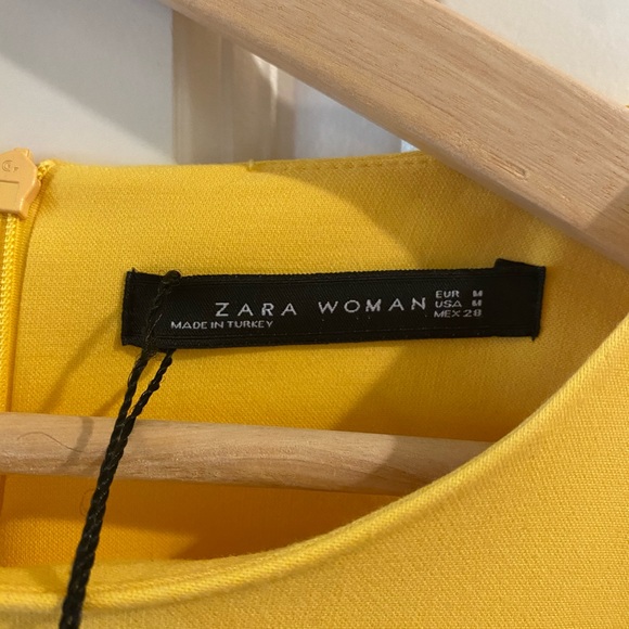 Zara ruffle sleeve yellow dress - Picture 4 of 4